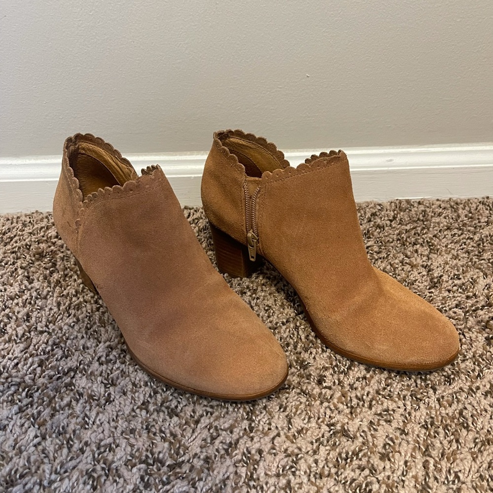 Jack Rogers Suede Heeled Ankle Boots - Picture 3 of 10